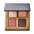 Eyeshadow quad with beautiful eye shadow colors of pearl, baby pink, pink, violet. 