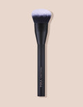 Makeup brush for the cheeks. The bristles are soft and dense while slanted to hug the cheekbones for easier blush and contour application. 